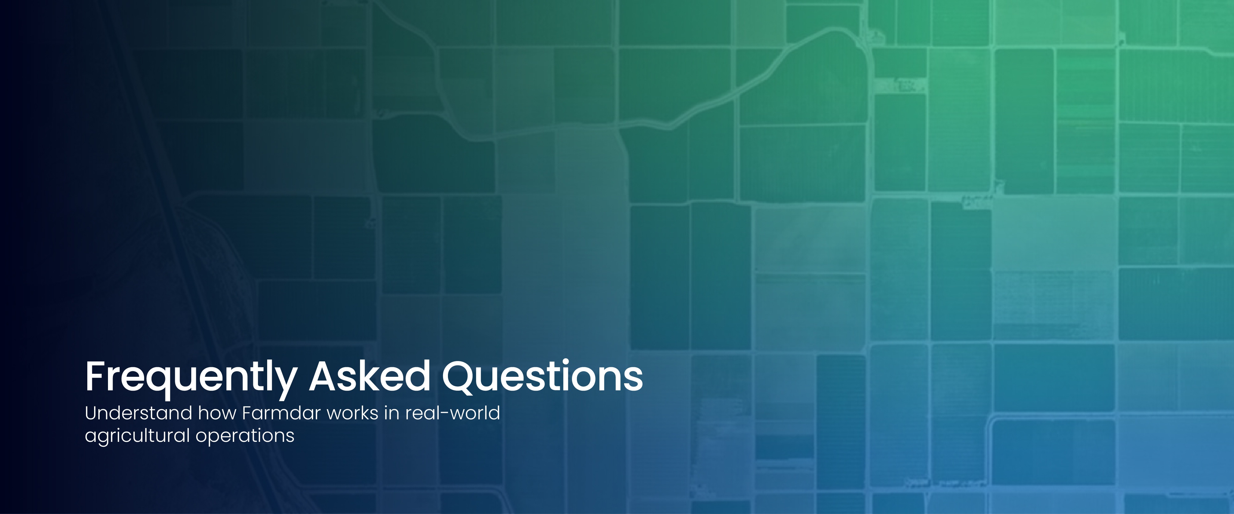 Farmdar FAQs screen